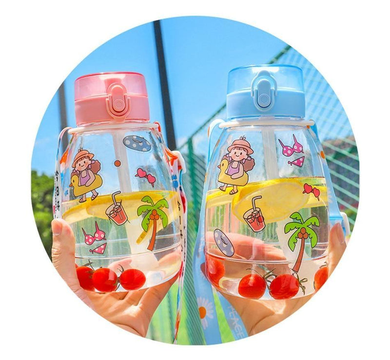 Summertime Jumbo Sippy Cup Water Bottle Drinkware Kawaii Babe
