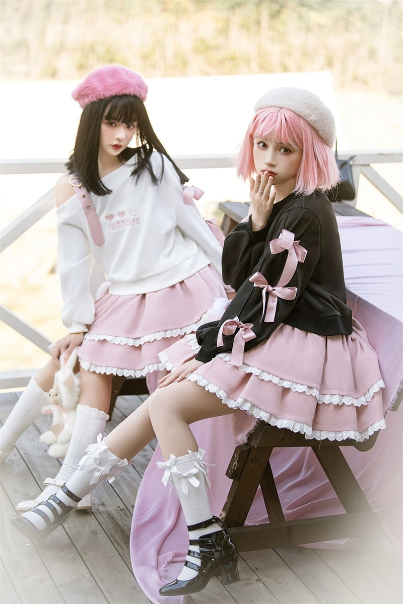 Surprise Me Pastel Goth Clothing Skirt & Top Set Kawaii Babe
