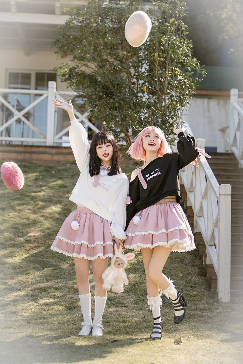 Surprise Me Pastel Goth Clothing Skirt & Top Set Kawaii Babe