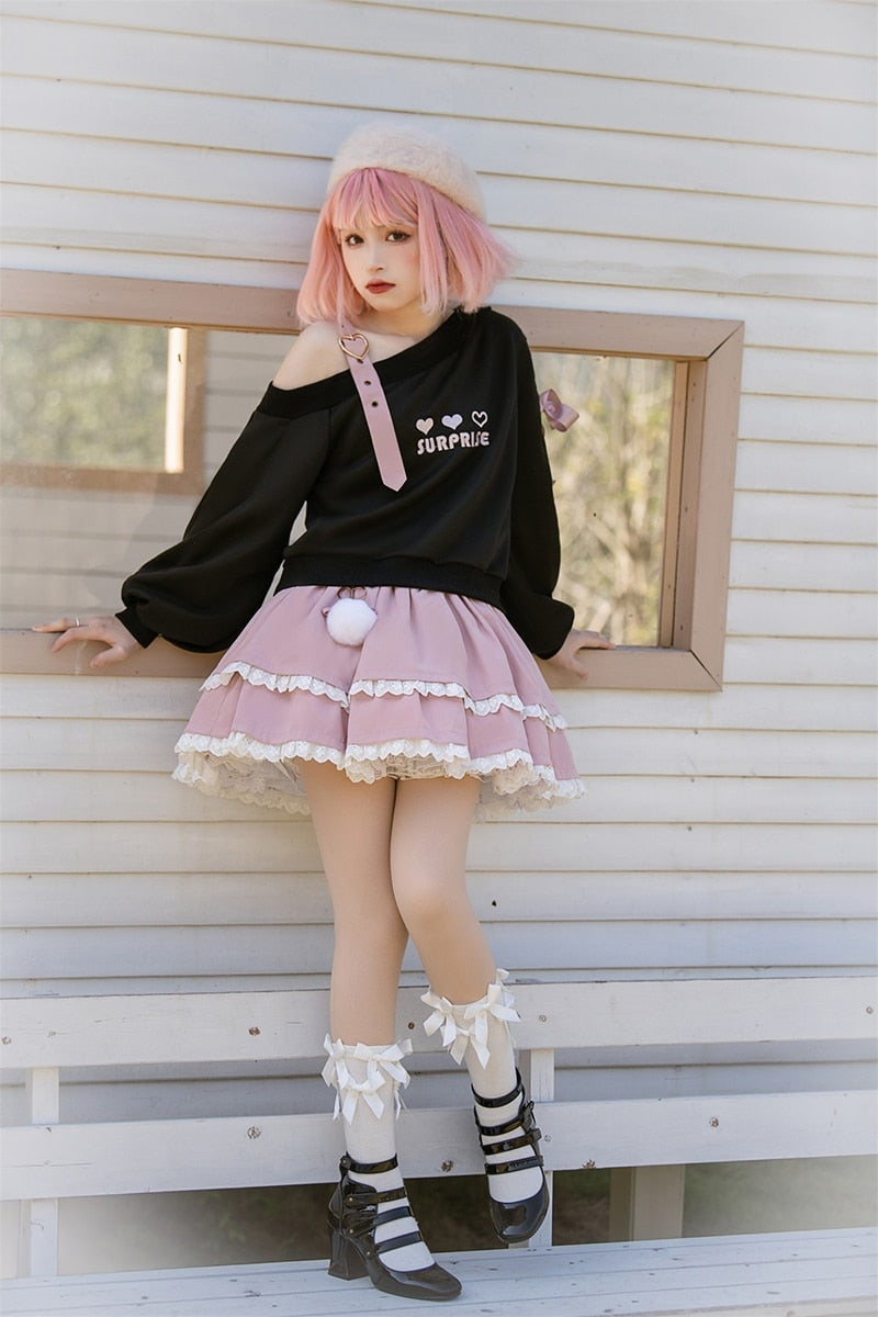 Surprise Me Pastel Goth Clothing Skirt & Top Set Kawaii Babe
