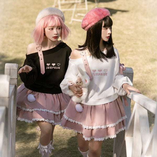 Surprise Me Pastel Goth Set - Pink Skirt / S - clothing