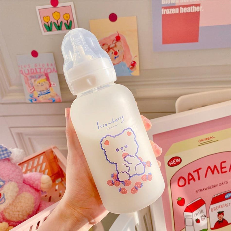 Sweet Baby Bear Adult Bottle - Strawberry Feast - adult bottle, bottles, baby animals, cat sippy