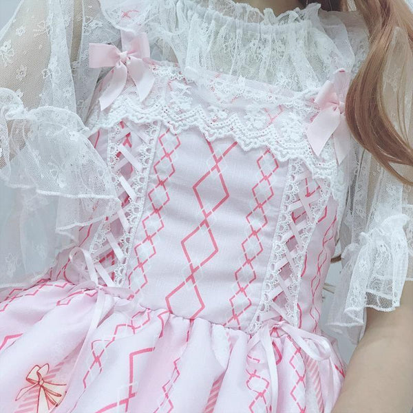 Pastel Pink Sweets Candy JSK Sweet Lolita Dress EGL Kawaii Fashion Fairy Kei 