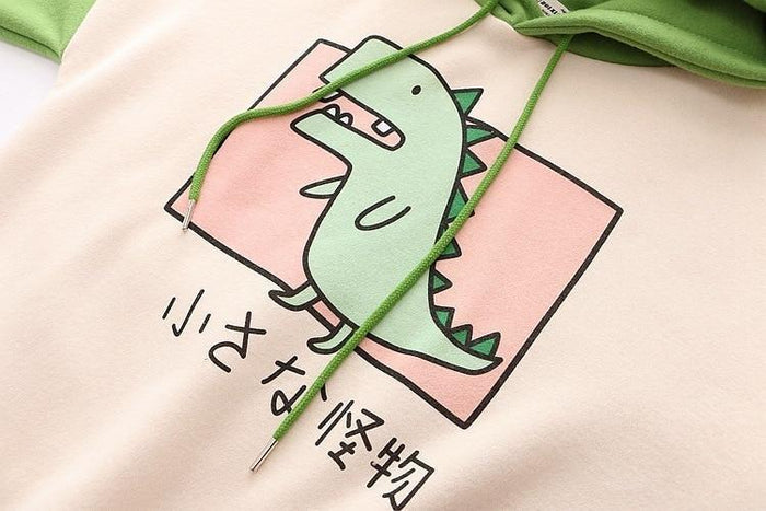 Sweet Japanese Dinosaur T-Rex Hoodie Harajuku Kawaii Kawaii Babe