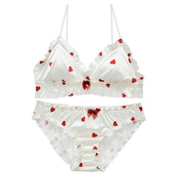 Sweet Valentine Lingerie Set - White Love / L (B or C Cup) - lingerie