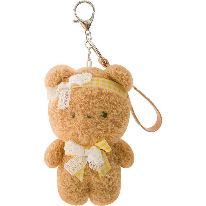  Attria 2Pcs Kawaii Plush Bear Keychain, Cute Fluffy