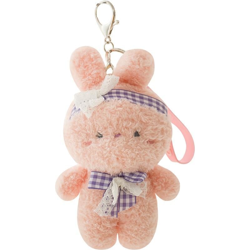 Cute GirlsBear Toy Keychain Hanging Women Plush Fur Cartoon Bear