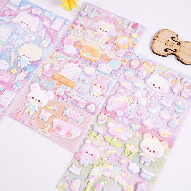 Tiny Baby Bear Sticker Pack Stationary Kawaii Cute