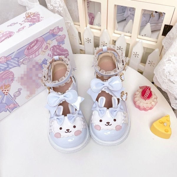 Tiny Bun Lolita Mary Janes - bunnies, bunny, bunny shoes, fairy kei, footwear Kawaii Babe