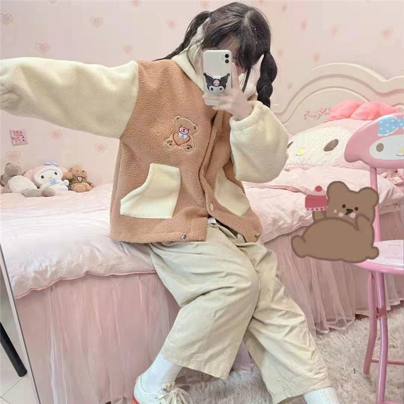 Tiny Teddy Fur Hoodie - bear hoodie, bears, hooded, hooded sweater, hoodie Kawaii Babe