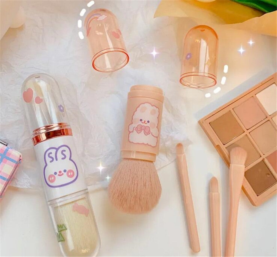 4 in 1 Kawaii Makeup Brush Set Blush Cosmetic Eyeshadow Kawaii Babe