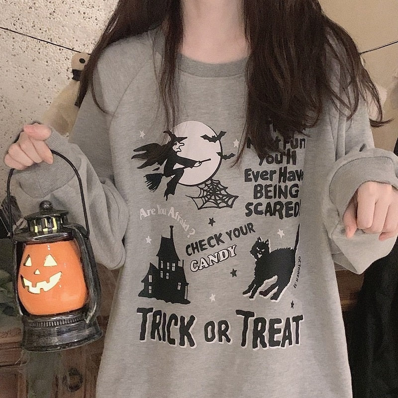 Trick or Treat Crewneck - crewneck, crewneck sweater, sweatshirt, sweatshirts, crewnecks