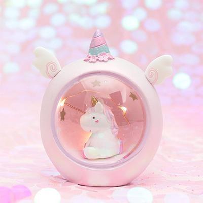Pink Unicorn Globe Night Light Table Lamp Christmas Ornament Fairy Kei Kawaii 