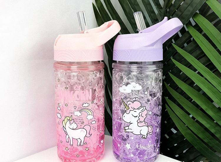 Glitter Unicorn Water Bottle Sippy Cup Drinkware | Kawaii Babe