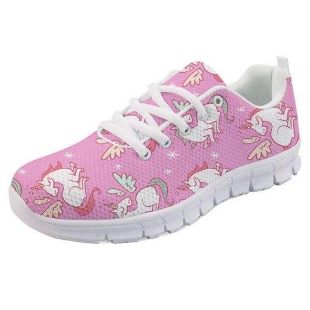 Kawaii Pink Unicorn Shoes Sneakers Athletic Footwear Cute Pastel Fairy Kei Style 