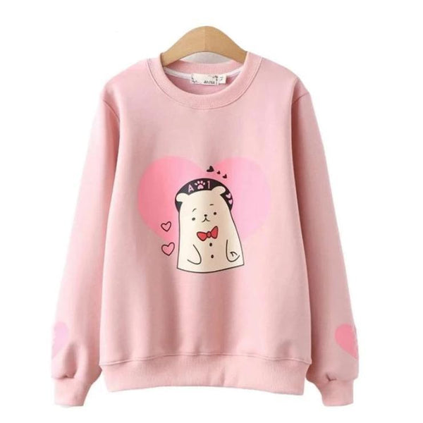 Valentine Bear Crewneck - Pink / L - sweater