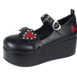 Valentine Mary Janes - buckle, footwear, heart, heart shoes, lolita