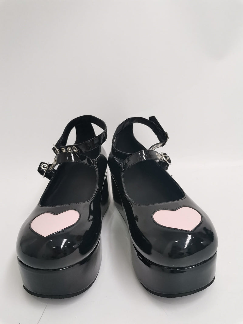 Valentine Mary Janes - buckle, footwear, heart, heart shoes, lolita