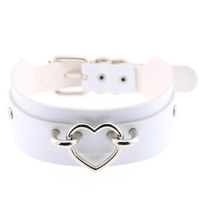 Vegan Leather Heart Collar Choker Necklace | Kawaii Babe