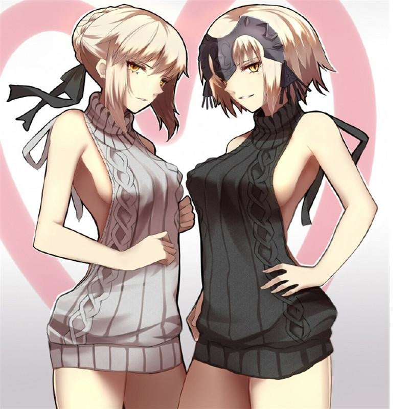 Virgin Killer Sweater Knit Turtleneck Anime Cosplay