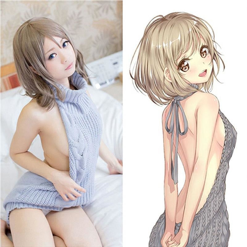 virgin killer sweater dress knit turtleneck sweatshirt long backless high neck cosplay anime girls harajuku japan kawaii fashion by kawaii babe